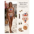 thumbnail image 2 of DOKOTOO Bikini Sets for Women One Shoulder High Waist Floral Print Swimsuit with Tummy Control Stretchy Bathing Suit, 2 of 8