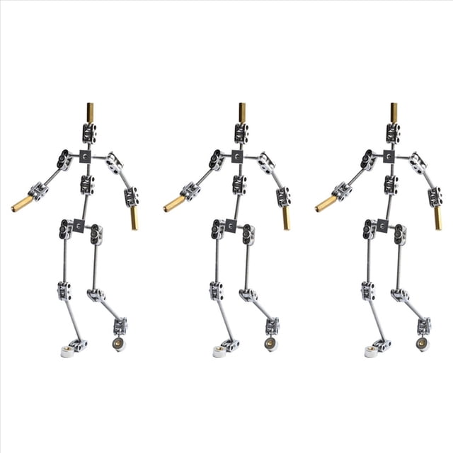 3X Kit de Armadura: Esqueleto de Marioneta de Metal para Armar, Fácil de Armar, Diseño de Personaje Animado, para Animación Stop Motion