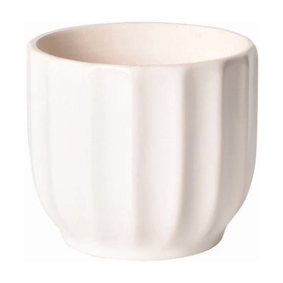 Ceramic Planter with Drainage Hole, Small Planter for Indoor Plants, White Flower Pot for Desk Shelf Windowsill Home Office Decor
