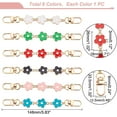 thumbnail image 3 of 6pcs Purse Extender 14.8cm 5.8 Inch Bag Strap Extender Plastic Enamel Flower Chain with Alloy Swivel Clasps Short Handbag Chain Straps Replacement for Crossbody Purse Light Gold 6 Colors, 3 of 6