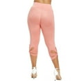 thumbnail image 4 of GORHGORH Womens Plus Capri Leggings Solid Color High Waist Stretch Fitness Sport Yoga Leggings, 4 of 4
