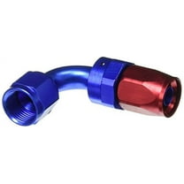 Russell 613170 Red/Blue Anodized Aluminum -8AN 90-Degree Swival Hose End