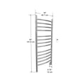 thumbnail image 4 of Ancona Svelte Chauffe-Serviettes Électrique Mural Rond 13 Barres, Acier Inoxydable Poli, 4 of 4
