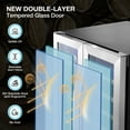 thumbnail image 3 of Nipus 24 inch Wine Cooler Beverage Refrigerator,Dual Zone with Glass Door, Built-in/Freestanding Beverage Fridge with Upgraded 20 Bottles and 60 Cans Large Capacity, 3 of 9