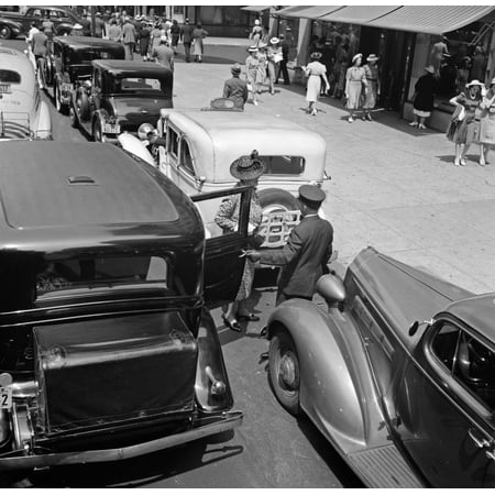 Nyc Fifth Avenue 1939 Na Woman Exiting A Private Limousine On 5Th Avenue Near 57Th Street In New York City Photograph By Dorothea Lange July 1939 Rolled Canvas Art -  (24 x (Best Private High Schools In Nyc)