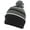 Black/Graphite/White, variant on Knit Fold Over Pom-Pom Beanie