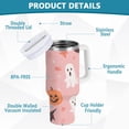 thumbnail image 2 of Yayeee 40oz Double-Wall Insulated Stainless Steel Tumbler with Handle Bottle, Cute Pink Halloween, 2 of 8