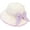 Purple, variant on Girls Sun Hat Outdoor Wide Brim Cap Soft Breathable Summer Bucket Hat Toddler Bow Cap for Kids 2-4 Years