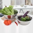 thumbnail image 6 of Colcolo 2 Pcs Stainless Steel Colander for Kitchen, Mesh Colanders Food Strainers Bowl Dia 12.6", Rice Strainer for Rice, Fruit, Vegetables, Dishwasher Safe, 6 of 8