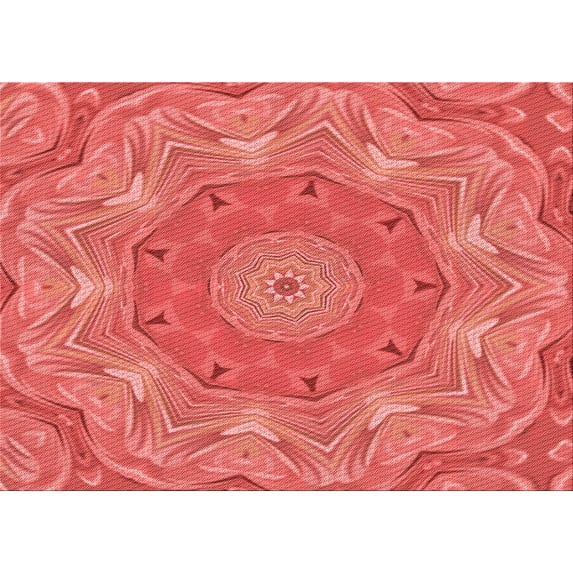 Ahgly Company Indoor Rectangle Patterned Bean Red Area Rugs, 8' x 12'