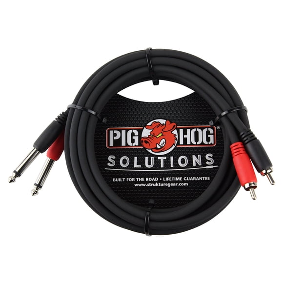 Cable Pig Hog PD-R1410 Dual RCA (macho) a Dual 1/4 Mono de 3 m