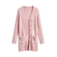 thumbnail image 3 of OGLCCG Cardigans for Girls Button Down Open Front Long Sleeve Ribbed Knit Cardigan Sweater Soft Coat with Pockets Size 9, 3 of 5