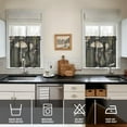 thumbnail image 4 of Mushroom (68) Kitchen Curtains - Vintage Tier Curtains for Bathroom Living RV Rod Pocket Window Drapes 36 Inch 2 Panels Set 27.5"x24" Window Treatment Tiers, 4 of 4