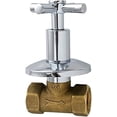 thumbnail image 1 of Qucyy Vanne d'Arrêt de Douche, Vanne de Contrôle de Débit d'Eau Pièce de Rechange Droite Dissimulée avec Poignée Croisée Vannes d'Arrêt Régulateur de Pression d'Eau, Vanne de Tuyau de Douche G3/4 Filetages de Connexion, 1 of 4