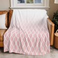 thumbnail image 2 of Abstract Art Flannel Blanket for Bed,Travel and Camping, Classic Pink Line Gradient Decoration Super Soft Cozy Blanket for All Seasons 40"x50", 2 of 7