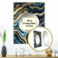 thumbnail image 3 of Designart "Gold Blue Geode Gems Mineral Radiance" Stone Geode Mirror Wall Decor - Traditional Gold Landscapes Large Mirror Wall Decor For Bedroom - 32" x 24" Inch, 3 of 5