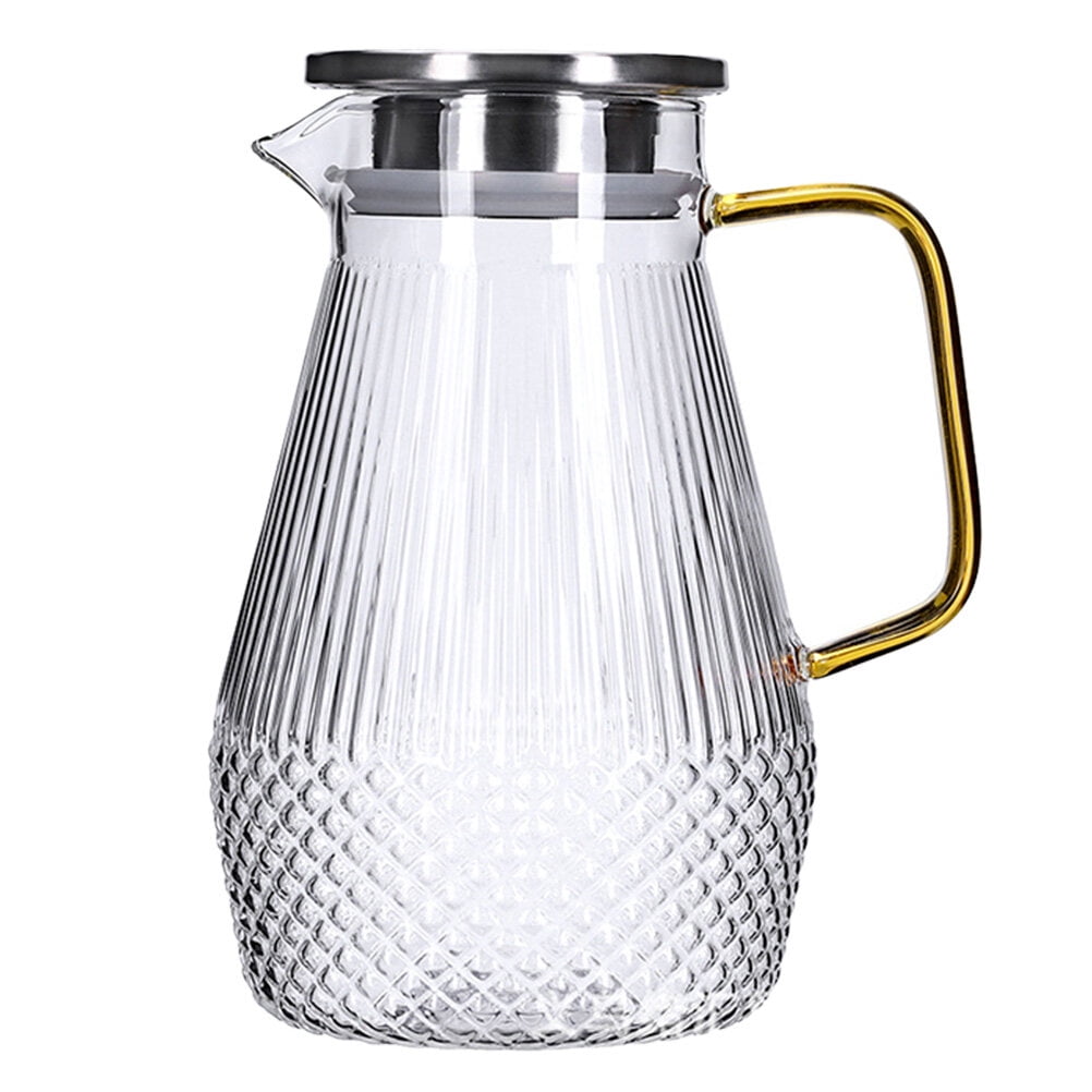 SEWCHICS Water Pitcher Glass Assorted Color 1Pc 4.52X4.52X8.06in