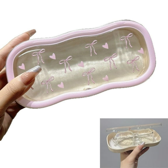 Hard Shell Glasses Case,Tutuviw Clear Eyeglass Case,Eye Glass Carry Case for Men Women Student,Sunglasses Cases,Cute Holder for Sunglasses and Reading Glasses,Protective Sunglass Holder