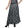 thumbnail image 5 of Moomaya Printed Long Skirt For Women Wrap Style Plus Size 3 Tier Maxi Skirt, 5 of 6