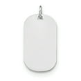 thumbnail image 1 of 14k White Gold Solid Plain .027 Gauge Engraveable Dog Tag Disc Charm Pendant, 1 of 2