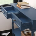 thumbnail image 4 of CBJCBJ Minimal Assembly Console Table, Entryway Table with 2 Drawers and Open Shelf, for Living Room, Blue, 4 of 7