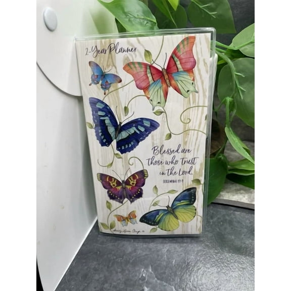 2 Yr Pocket Planner 2025-2026 Calendar Scripture Bible Verse Christian Jer.17:7