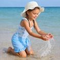 thumbnail image 7 of WOYY Girls Bathing Suit Striped Bow Print One-Piece Swimsuit with Ruffle Cover Up, Sizes 4-8, 7 of 7