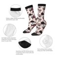 thumbnail image 4 of Balery Retro Red Black Roses Calcetas Largas con Estampado para Hombre y Mujer – Suaves y Transpirables, Talla Única (US 5-11), 4 of 6