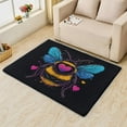 thumbnail image 2 of Bee Rug for Bedroom - 3x5 Rug - Bee Rug - Cute Honey Bee Area Rug - Kids Girls Black and Yellow Rugs - Kawaii Honeybee Carpet, 2 of 7