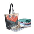 thumbnail image 2 of FORMRS Womens Canvas Tote Bag with Zipper Inner Pocket Shoulder Handbag, Mountains at Dawn, 2 of 7