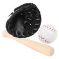 thumbnail image 1 of WASHWEPE 1 Set Decorative Mini Baseball Kit Abs Black Themed Birthday Decoration Holiday Miniature Sports, 1 of 8