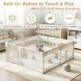 thumbnail image 4 of Easy4Home Extra Large Baby Playpen 71"x60" Toddler Play Yards Safety Fence, Light Gray, 4 of 9