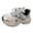 Silver, variant on XIMIN Kids Girls Y2K Chunky Sneakers Cute Mesh Trainers Running Shoes with Lace-Up Adjustable Strap Non-Slip Mesh Athletic Sneakers School Walking Sports Sneakers