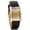 M-black, variant on Retro Vintage Square Quartz Analog Watch and Stainless Steel Heart Bracelet Silver Tone Case Crocodile Pattern Brown Leather Business Casual Dress Wrist Watch