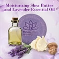 thumbnail image 5 of Natural Lavender Soap Bar with Essential Lavender Oil and Organic Shea Butter Cold Process Hypoallergeniс Organic Safe Handmade in USA by Relaxcation, 5 of 9