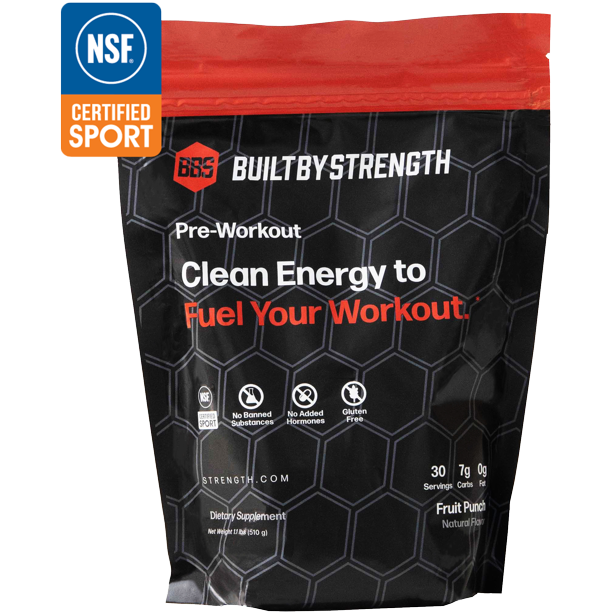 BuiltByStrength NSF Certified Pre Workout Fruit Punch