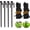 Tent Stake 4 Pack, variant on Tree Stake Kit – Heavy Duty Tree Stakes and Supports for Leaning Trees – Metal Stake for Straightening Kit with 3 Set Tree Stakes, for Staking and 13.12 Feet Tree Rope | Includes thre