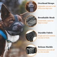 thumbnail image 5 of Dog Muzzle, Soft Mesh Muzzle for Small Medium Large Dogs Labrador German Shepherd, Breathable Adjustable Mouth Guard for Biting Chewing Scavenging, Allows Panting and Drinking, 5 of 9
