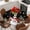 Black, variant on Grey Christmas Snowman Round Tablecloth, Fitted Table Cover with Elastic for 55"-60" Round Tables, Xmas Snowflake Elk Tree Balls Table Cloth Outdoor Indoor Dinning Party Waterproof Tablecloths