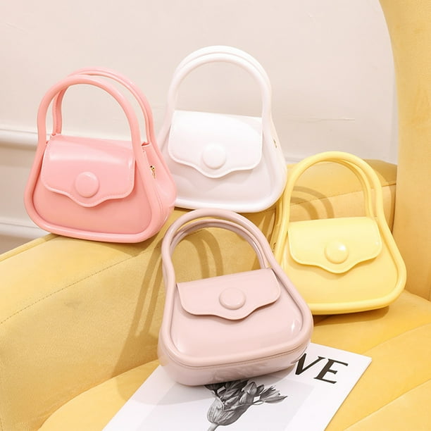 Goriertaly Silicone Jelly Pack Compact And Exquisite Stylish Handheld PVC Soft European Bag pink Walmart