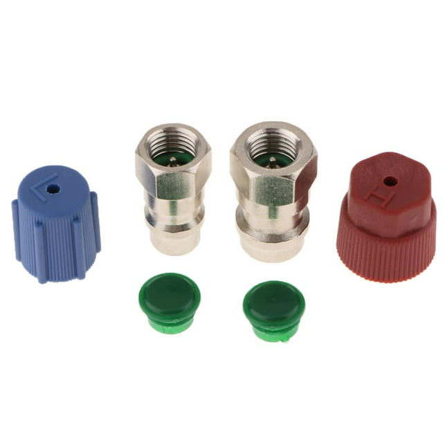 Adaptadores Carga de Aire Acondicionado 2pcs 1 ,4 sae Hi , Low R12 R22 A R134a