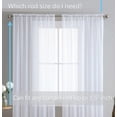 thumbnail image 2 of Cortinas transparentes HLC.ME blancas de 183 cm x 183 cm para dormitorio, juego de 2, 2 of 8