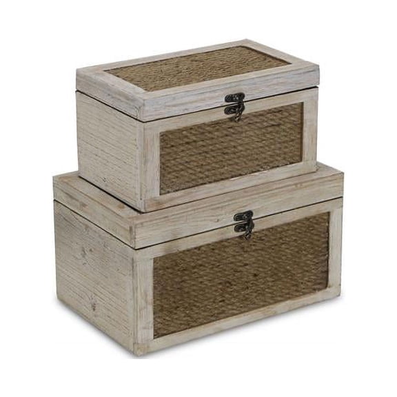Rustic Farmstead Dark Gray Wooden Crate Set