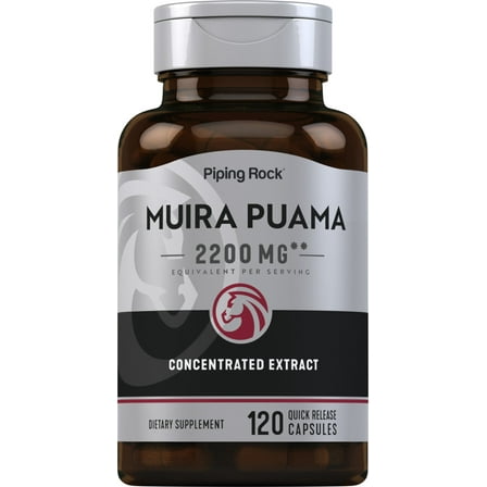 Muira Puama Root Extract 2200 mg | 120 Capsules | For Men and Women | by Piping Rock