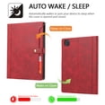 thumbnail image 6 of TECH CIRCLE Case for iPad Air 11-inch 2024/iPad Air 5th/4th Gen,iPad Pro 11 inch Case,PU Leather Folio Flip Smart Stand Pencil Holder Cover Shockproof Protective Auto Sleep/Wake Wallet Pocket Case,Red, 6 of 7