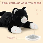 MorisMos 31.5“ Giant Cat Stuffed Animal with Weighted Palm, 2.8 lb Blank and White Kitty Plush Pillow