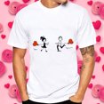 thumbnail image 2 of Wyzesi Wool T Shirts Men Button Up Autumn Men's Short Sleeve Solid Color Personality T Shirt 3D Valentine's Day Digital Printed T Shirt Spring T Shirts for Men Trendy Short Sleeve, 2 of 4