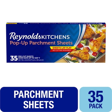 Reynolds Kitchens Pop-Up Parchment Paper Sheets  10.7x13.6 Inch  35 Count