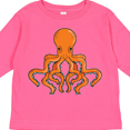 thumbnail image 4 of Inktastic Orange Octopus Boys or Girls Long Sleeve Toddler T-Shirt, 4 of 5