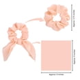 thumbnail image 2 of 12Pcs Chiffon Hair Scarf Scrunchies Hair Bow Ponytail Holder Solid Colors Bunny Ear Satin Elastic Hair Tie for Women Girls (color M), 2 of 7